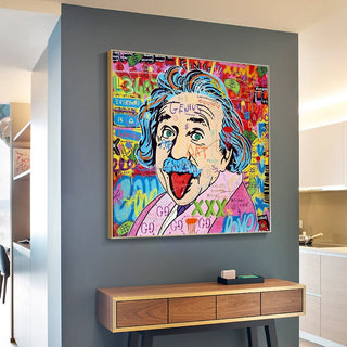 Famous Scientist Einstein Canvas Wall Art-Wall Posters