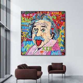 Famous Scientist Einstein Canvas Wall Art-Wall Posters