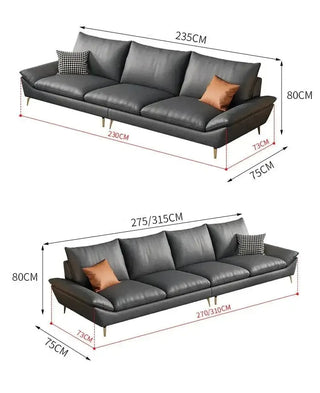 Faux Leather Designer Plaza Sofa Set-Sofa Set