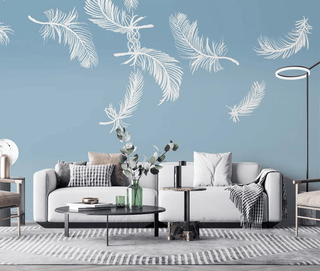 Feathers Wallpaper Murals: Transform Your Space Instantly-Flower & Leaf Wallpaper