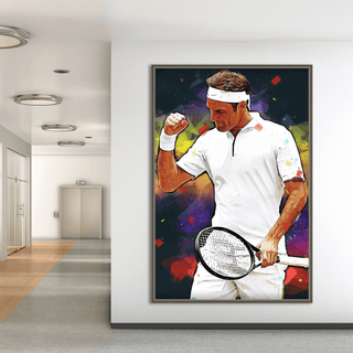 Federer Forever – Tennis Champion Canvas Art-Tennis Wall Art