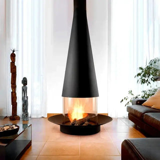 Firewood Atomised Suspension Hanging Gas Fireplace for Villas and Mansions-Fireplaces