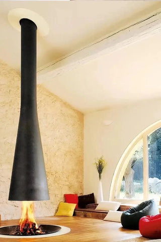 Firewood Atomised Suspension Hanging Gas Fireplace for Villas and Mansions-Fireplaces