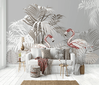Flamingo Theme Wallpaper Murals-Trees Wallpaper