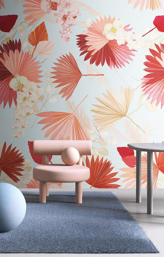 Floral Blossom Party Wallpaper Mural-Flower & Leaf Wallpaper