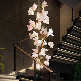 Floral Bunch Staircase Chandelier Lighting-Staircase Chandeliers