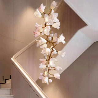 Floral Bunch Staircase Chandelier Lighting-Staircase Chandeliers