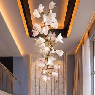 Floral Bunch Staircase Chandelier Lighting-Staircase Chandeliers