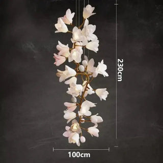 Floral Bunch Staircase Chandelier Lighting-Staircase Chandeliers