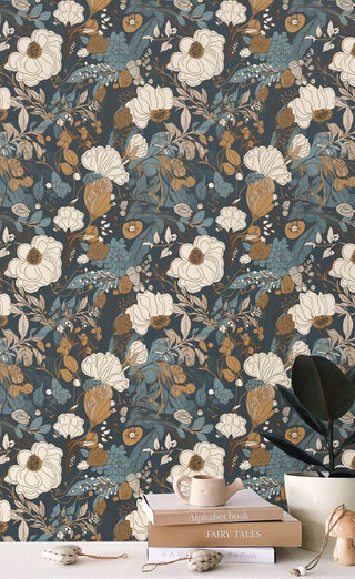 Floral Glory Wallpaper Mural-Flower & Leaf Wallpaper