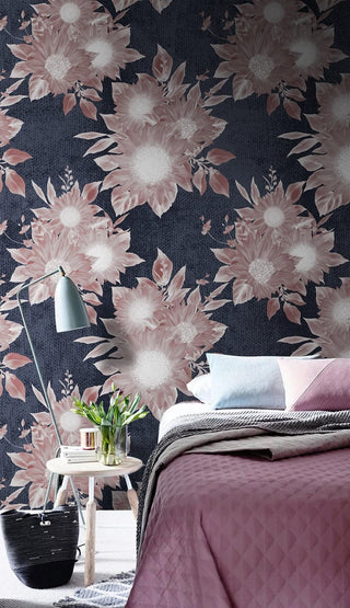 Floral Glows Wallpaper Mural-Flower & Leaf Wallpaper