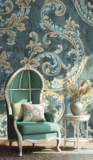 Floral Kingdom Wallpaper Mural-Flower & Leaf Wallpaper