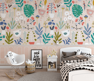 Floral Leaves Wallpaper Murals - Transform your walls-Flower & Leaf Wallpaper