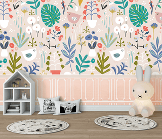 Floral Leaves Wallpaper Murals - Transform your walls-Flower & Leaf Wallpaper