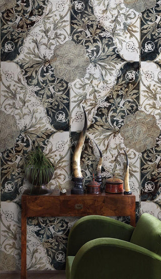 Floral Luxurious Wallpaper Mural-Flower & Leaf Wallpaper