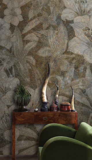 Floral Mist Wallpaper Mural-Flower & Leaf Wallpaper