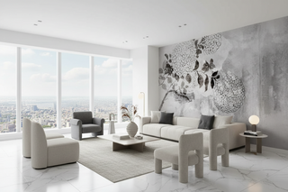 Flowers Rush Sketch Wallpaper Mural