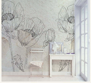 Flowers Wallpaper Mural: Vibrant Floral Designs for Walls-Flower & Leaf Wallpaper
