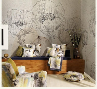 Flowers Wallpaper Mural: Vibrant Floral Designs for Walls-Flower & Leaf Wallpaper