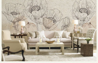 Flowers Wallpaper Mural: Vibrant Floral Designs for Walls-Flower & Leaf Wallpaper