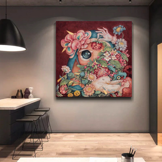 Flowery Canvas Wall Art-Wall Posters