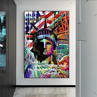 Freedom: Statue of Liberty Canvas Wall Art-Wall Posters