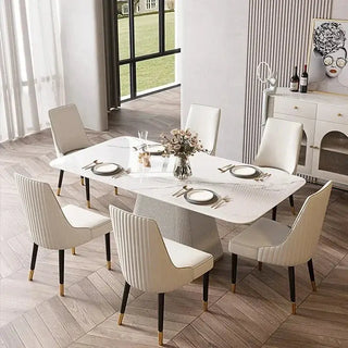 French Cream Gloss Dining Table Set – Sophisticated Elegance-Dining Tables