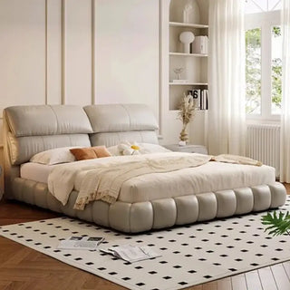 French High Back Puff Bed Frame Set-Bed Frame