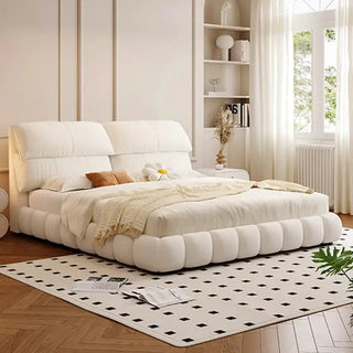 French High Back Puff Bed Frame Set-Bed Frame