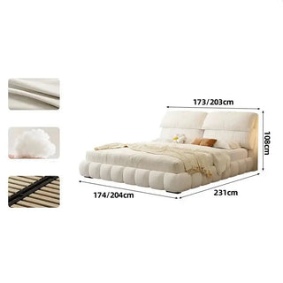 French High Back Puff Bed Frame Set-Bed Frame