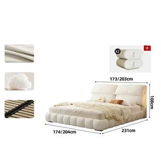French High Back Puff Bed Frame Set-Bed Frame