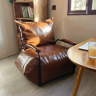 Funda Single Leather Sofa Chair Set-Sofa Chairs