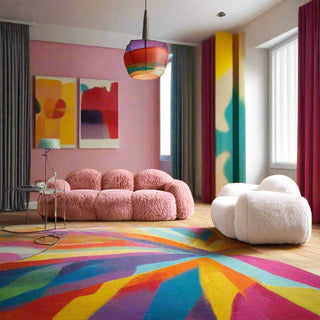 Fur Upholstered Recliner Sofa – Soft Cotton 3-Seater Lazy Lounge Couch-Sofa Set