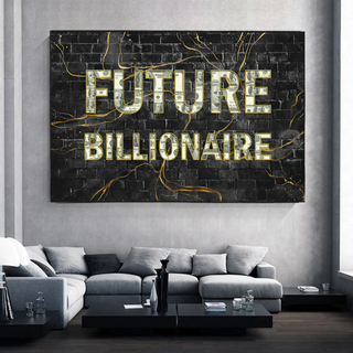 Future Billionaire Canvas Wall Art-Wall Posters