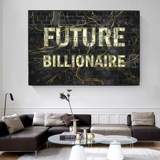 Future Billionaire Canvas Wall Art-Wall Posters