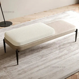 Genuine Leather Shoe Changing Bench – Premium Entryway Stool-Benches