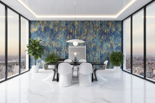 Fototapete Luxe Geometrische Blaue Punkte