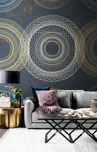 Geometric Circular Vision Wallpaper Mural-Geometric Shapes Wallpaper