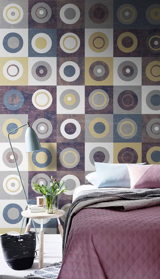 Geometric Dots Wallpaper Mural-Geometric Shapes Wallpaper