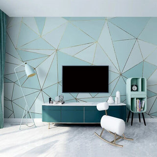 Geometric Golden Lines Wallpaper for Home Wall Decor-Geometric Shapes Wallpaper