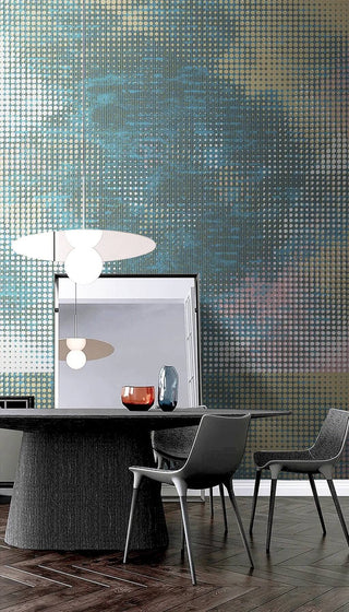 Geometric Heather Haze Wallpaper Mural-Geometric Shapes Wallpaper