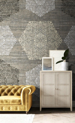 Geometric Hexagon Mandala Wallpaper Mural-Geometric Shapes Wallpaper