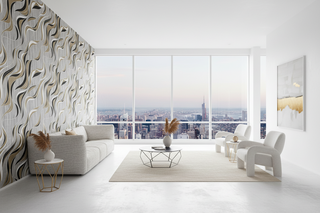 Geometric Linear Waves Wallpaper Mural