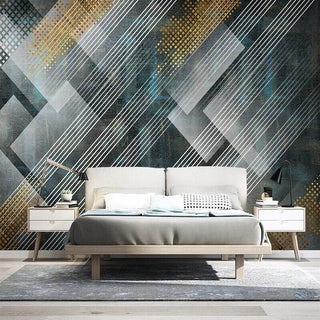 Geometric Lines Wallpaper for Home Wall Decor-Geometric Shapes Wallpaper