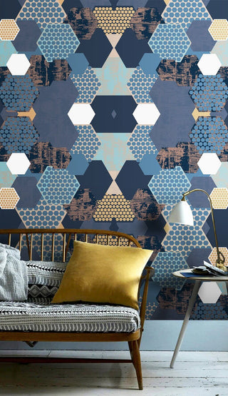 Geometric Mergers Wallpaper Mural-Geometric Shapes Wallpaper
