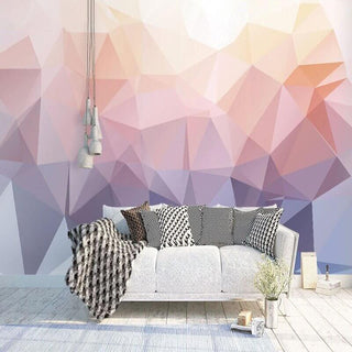Geometric Pink and Purple Wallpaper for Home Wall Decor-Geometric Shapes Wallpaper