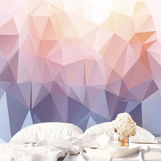 Geometric Pink and Purple Wallpaper for Home Wall Decor-Geometric Shapes Wallpaper