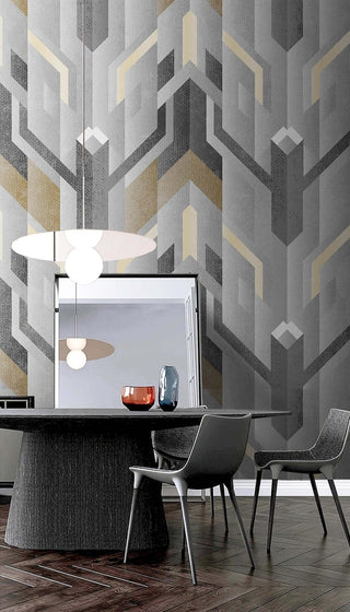 Geometric Ramps Wallpaper Mural-Geometric Shapes Wallpaper