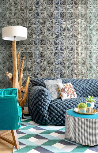 Geometric Texture Square Wallpaper Mural-Geometric Shapes Wallpaper