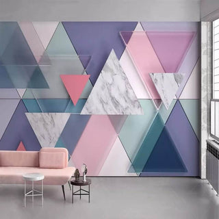 Geometric Triangle Wallpaper for Home Wall Decor-Geometric Shapes Wallpaper